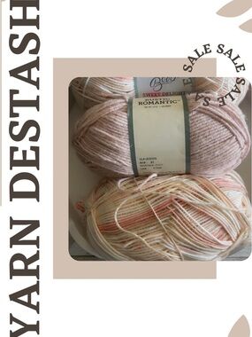 Romantic Soft Pink Yarn Bundle - 2 Skeins